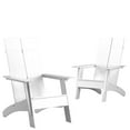thumbnail image 1 of Flash Furniture Sawyer Poly Resin Wood Adirondack Chair - White (Set of 2), 1 of 9