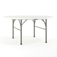 thumbnail image 1 of Flash Furniture Scarborough 5' Round Bi-Fold Plastic Event Folding Table with Handle, White, 1 of 16