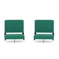 thumbnail image 1 of Flash Furniture Set of 2 Grandstand Comfort Seats by Flash - 500 lb. Rated Lightweight Stadium Chair with Handle & Ultra-Padded Seat, Hunter Green, 1 of 14