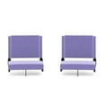 thumbnail image 1 of Flash Furniture Set of 2 Grandstand Comfort Seats by Flash - 500 lb. Rated Lightweight Stadium Chair with Handle & Ultra-Padded Seat, Purple, 1 of 14