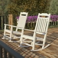 thumbnail image 1 of Flash Furniture Set of 2 Winston All-Weather Rocking Chair in White Faux Wood, 1 of 14