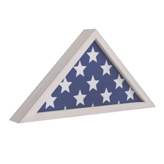 Flash Furniture Sheehan Collection White Wash Rustic Flag Case