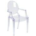 thumbnail image 1 of Flash Furniture Shirley Ghost Chair with Arms in Transparent Crystal, 1 of 14