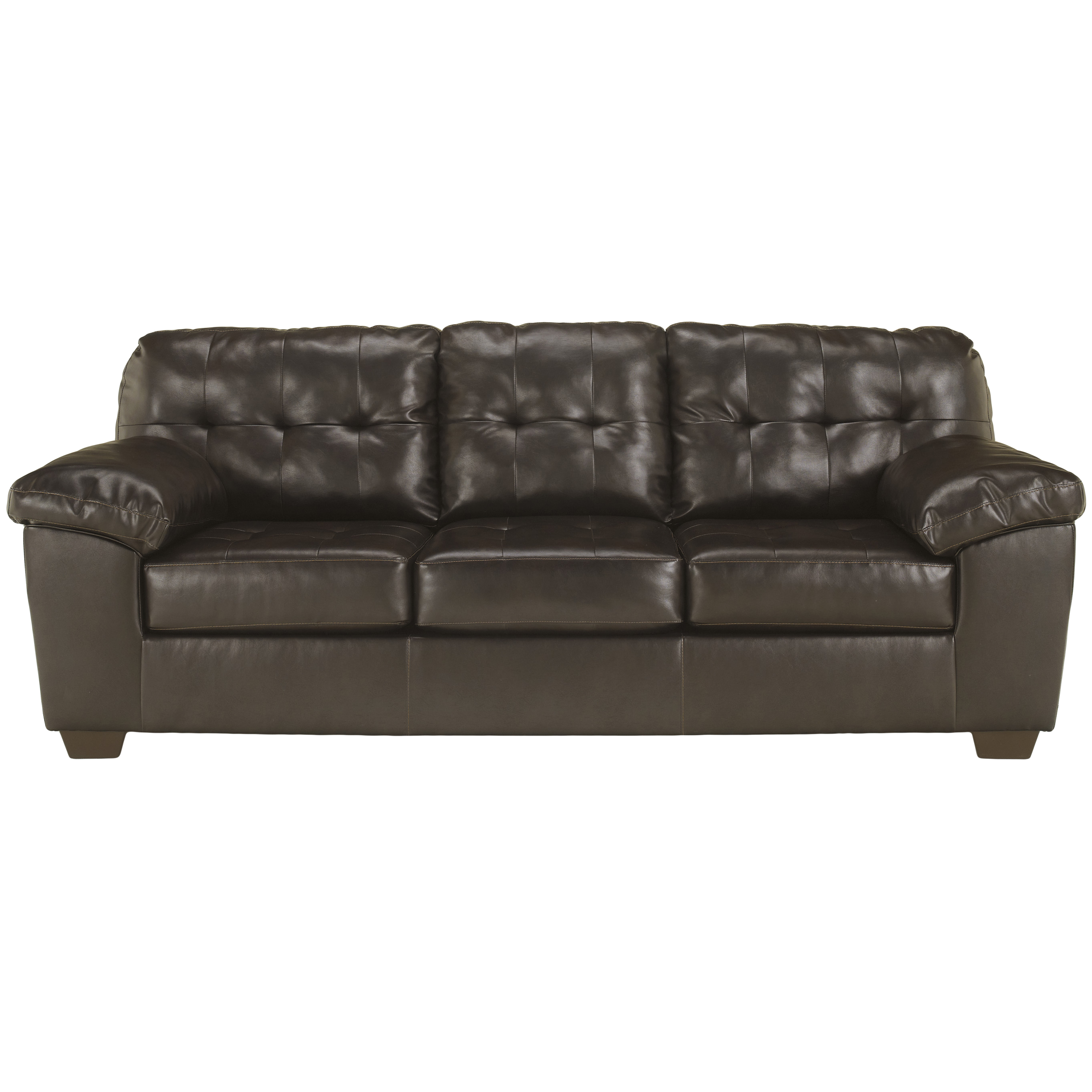 Flash Furniture Signature Design by Ashley Alliston Sofa in Chocolate Faux Leather - image 1 of 2