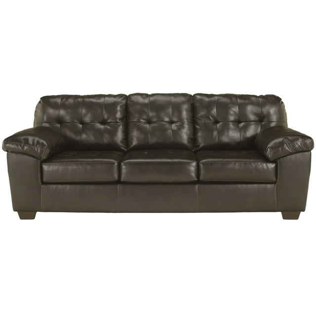 Flash Furniture Signature Design by Ashley Alliston Sofa in Chocolate Faux Leather