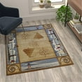 thumbnail image 1 of Flash Furniture Sovalye Rectangular Coastal Grey, Ivory, Black, Beige, Brown Area Rug, 3' x 5', 1 of 5