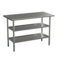 thumbnail image 1 of Flash Furniture Stainless Steel Worktable with 2 Undershleves, 1 of 8