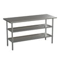 thumbnail image 1 of Flash Furniture Stainless Steel Worktable with 2 Undershleves, 1 of 9