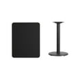thumbnail image 1 of Flash Furniture Stiles 24'' x 30'' Rectangular Black Laminate Table Top with 18'' Round Table Height Base, 1 of 5