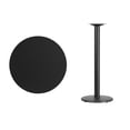 thumbnail image 1 of Flash Furniture Stiles 30'' Round Black Laminate Table Top with 18'' Round Bar Height Table Base, 1 of 5