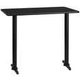 thumbnail image 1 of Flash Furniture Stiles 30'' x 48'' Rectangular Black Laminate Table Top with 5'' x 22'' Bar Height Table Bases, 1 of 5