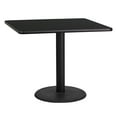 thumbnail image 1 of Flash Furniture Stiles 36'' Square Black Laminate Table Top with 24'' Round Table Height Base, 1 of 4