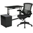 thumbnail image 1 of Flash Furniture Stiles Work From Home Kit - Adjustable Computer Desk, Ergonomic Mesh Office Chair and Locking Mobile Filing Cabinet with Side Handles, 1 of 11