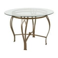 thumbnail image 1 of Flash Furniture Syracuse 42'' Round Glass Dining Table with Matte Gold Metal Frame, 1 of 3