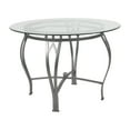 thumbnail image 1 of Flash Furniture Syracuse 42'' Round Glass Dining Table with Silver Metal Frame, 1 of 3