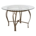 thumbnail image 1 of Flash Furniture Syracuse 45'' Round Glass Dining Table with Matte Gold Metal Frame, 1 of 3