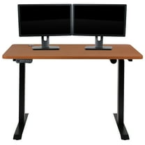 Flash Furniture Tanner Electric Height Adjustable Standing Desk - Table Top 48" Wide - 24" Deep (Mahogany)