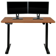Flash Furniture Tanner Electric Height Adjustable Standing Desk - Table Top 48 Wide - 24 Deep (Mahogany)