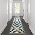 thumbnail image 1 of Flash Furniture Teagan Rectangular Southwestern Black, Beige, Blue Area Rug, 2' x 11', 1 of 6