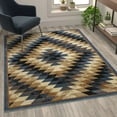 thumbnail image 1 of Flash Furniture Teagan Rectangular Southwestern Black, Beige, Blue Area Rug, 5' x 7', 1 of 7