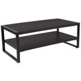thumbnail image 1 of Flash Furniture Thompson Collection Charcoal Wood Grain Finish Coffee Table with Black Metal Frame, 1 of 6