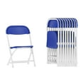 thumbnail image 1 of Flash Furniture Timmy 10 Pack Kids Blue Plastic Folding Chair, 1 of 12