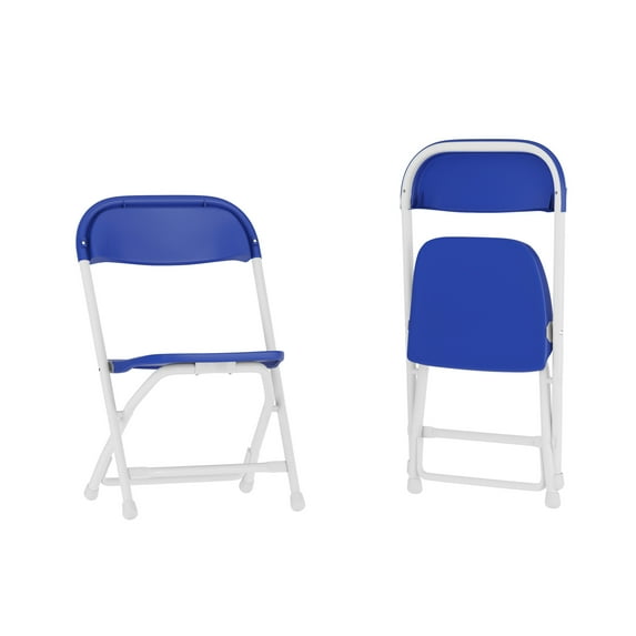 Flash Furniture 2 Pack Kids Blue Plastic Folding Chair