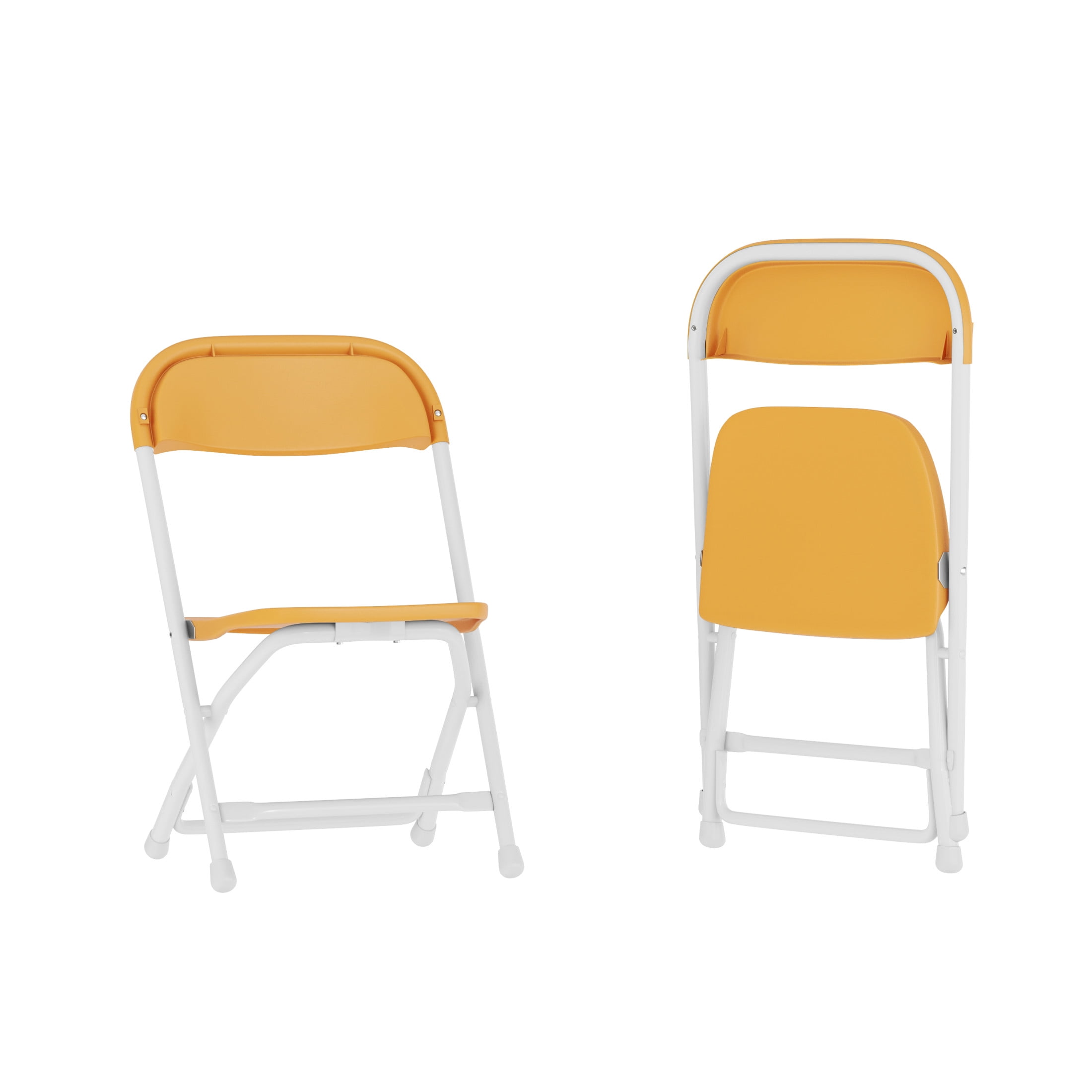 Flash Furniture Timmy 2 Pk. Kids Yellow Plastic Folding Chair