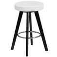 thumbnail image 1 of Flash Furniture Trenton Series 24'' High Contemporary Cappuccino Wood Counter Height Stool with White Vinyl Seat, 1 of 3
