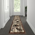 thumbnail image 1 of Flash Furniture Vale Collection Rectangular Rustic Green, Beige, Brown Area Rug, 2' x 7', 1 of 5