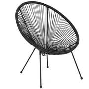 Flash Furniture Valencia Oval Comfort Series Take Ten Black Papasan Lounge Chair
