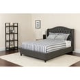 thumbnail image 1 of Flash Furniture Valencia Tufted Upholstered Queen Size Platform Bed in Dark Gray Fabric with Pocket Spring Mattress, 1 of 4