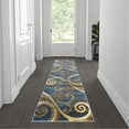 thumbnail image 1 of Flash Furniture Valli Rectangular Contemporary Beige, Blue Area Rug, 2' x 7', 1 of 5