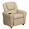 thumbnail image 1 of Flash Furniture Vana Contemporary Beige Vinyl Kids Recliner with Cup Holder and Headrest, 1 of 12