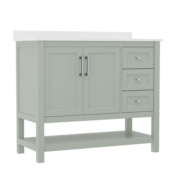 James Allan Ffir85187 42" Free Standing Single Basin Vanity Set - Sage / Nickel
