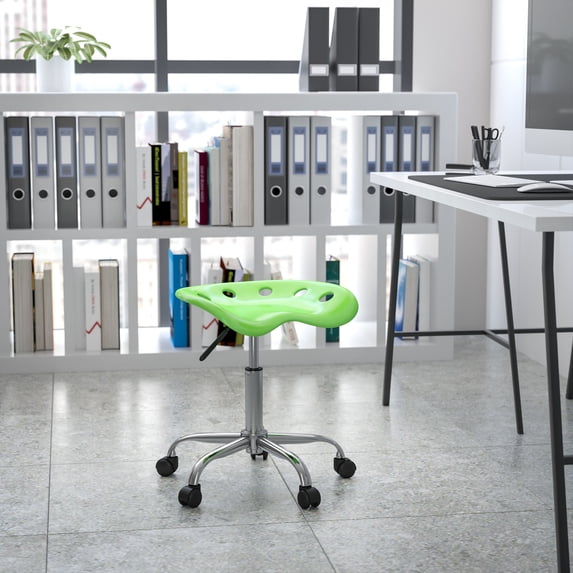 Flash Furniture Vibrant Spicy Lime Tractor Seat and Chrome Stool