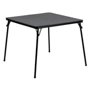 Flash Furniture Vinyl-Covered Padded Folding Card Table for Game Rooms and Banquets, Black