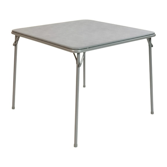 Flash Furniture Vinyl-Covered Padded Folding Card Table for Game Rooms and Banquets, Gray
