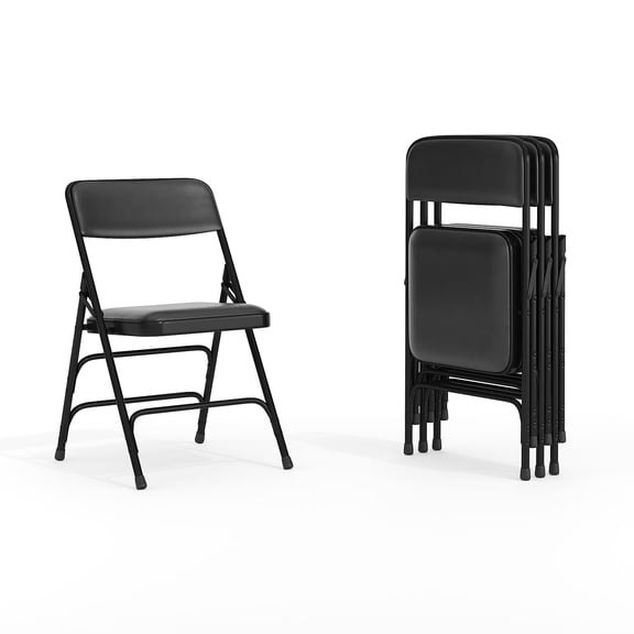 Flash Furniture Vinyl Upholstered Reception Chair Black 4/Pack (HA-MC309AV-BK-GG) 4HAMC309AVBK