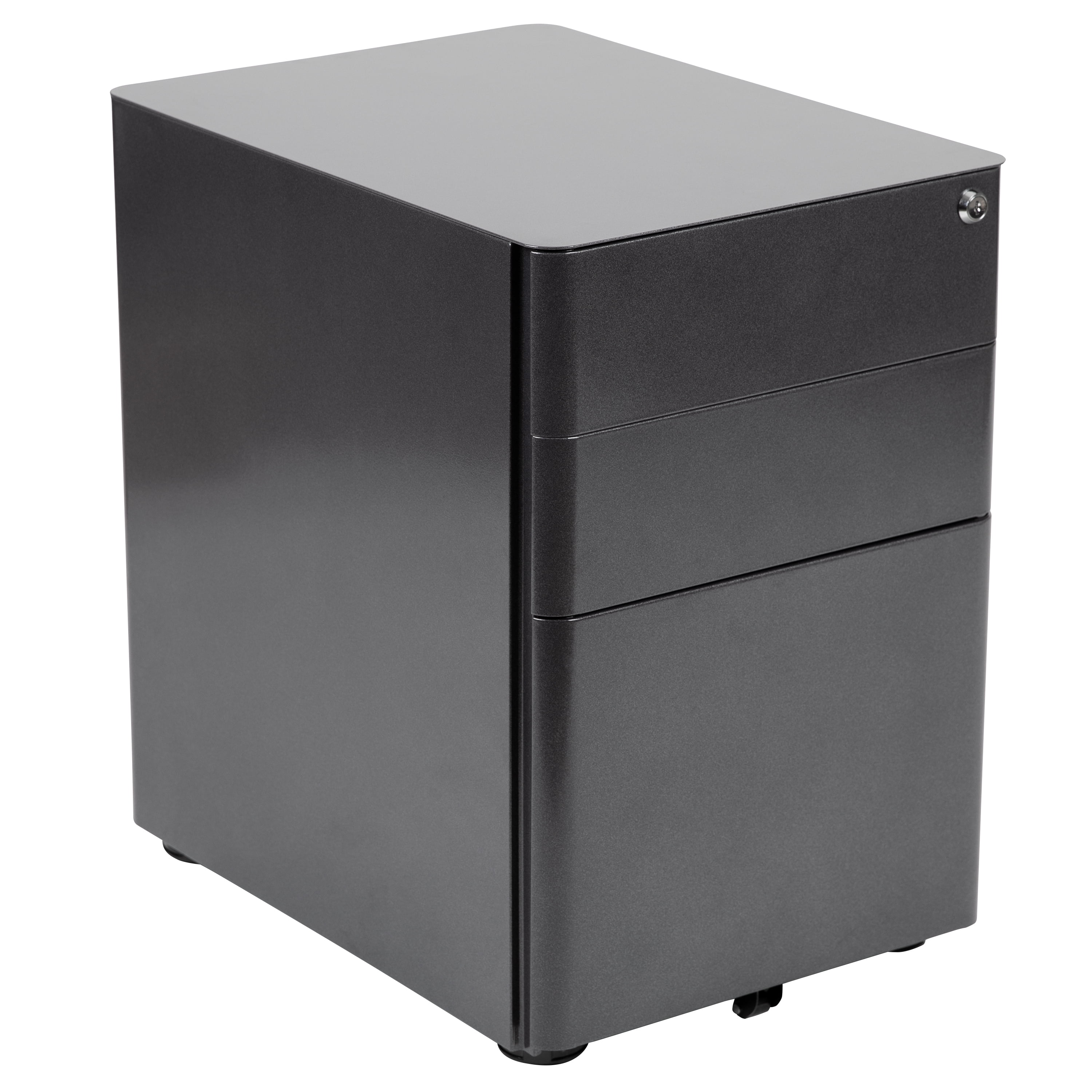 Flash Furniture Warner Modern 3-Drawer Mobile Locking Filing Cabinet ...