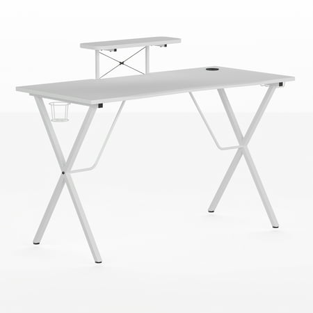 Alamont Home - Mallot Rectangle Contemporary Laminate  Gaming Desk - White