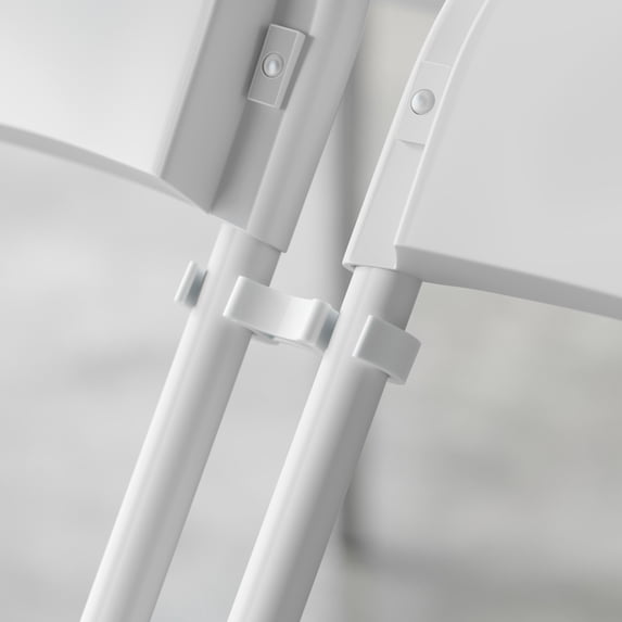 Flash Furniture White Wide Plastic Ganging Clips - Set of 2