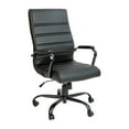 thumbnail image 1 of Flash Furniture Whitney High-Back Swivel LeatherSoft Desk Chair with Armrests, Black, 1 of 15