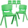 thumbnail image 1 of Green Plastic Stackable School Chair with 13.25" Seat Height, PK5, 1 of 2