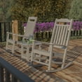 thumbnail image 1 of Flash Furniture Winston 3-Piece Poly Resin Rocking Patio Chair and Side Table Set, Gray, 1 of 13