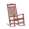 Flash Furniture Winston All-Weather Poly Resin Rocking Chair in Red ...