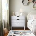 thumbnail image 1 of Flash Furniture Wooden 3-Drawer Dresser for Bedroom, Chest of Drawers for Kids in White, 1 of 10