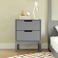 thumbnail image 1 of Flash Furniture Dallas 18.75"W x 15.75"D Wooden Nightstand with 2 Drawers Gray (MG0900312NSGY), 1 of 10