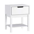thumbnail image 1 of Flash Furniture Dallas 18.75"W x 15.75"D Wooden Nightstand White (MG090031NSWH), 1 of 2