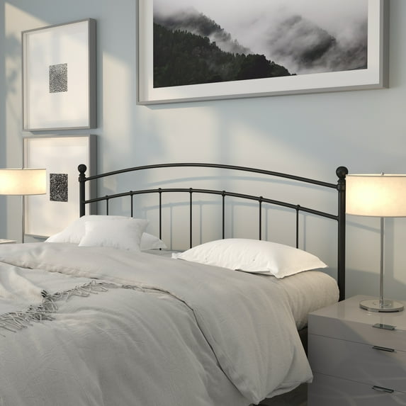 Flash Furniture Woodstock Decorative Black Metal King Size Headboard